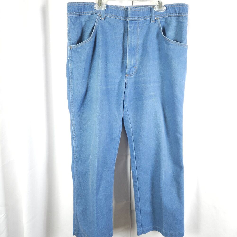 Wrangler Mens 36x29 Flex Fit Waist Hook‎ Eye Denim Blue Jeans Made In USA